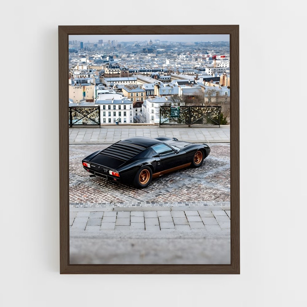 Poster Noir sur Brique – affiche Lamborghini (vue 5)